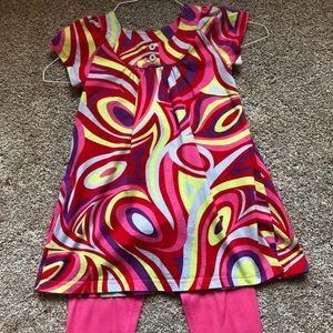 Hannah Anderson Girl size 4 dress leggings outfit